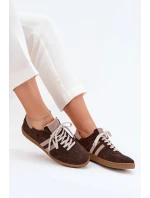 Zazoo N1068 Semišové Nízké Tenisky Dámské Čokoládové Zazoo N1068 Semišové Nízké Tenisky Dámské Čokoládové