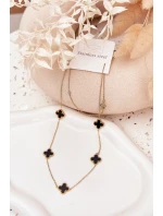 Nerezový řetízek Zlatavě-černý