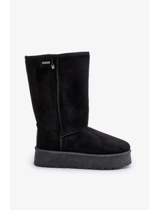 Vysoké Sněhule Na Platformě Big Star OO274895 Černé Vysoké Sněhule Na Platformě Big Star OO274895 Černé