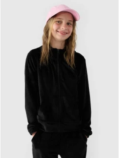 Dívčí velurová mikina s kapucí 4F Junior 4FJWAW24TSWSF1217-20S