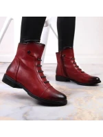 Jezzi W JEZ52G zateplené zdobené boty červená Jezzi W JEZ52G zateplené zdobené boty červená