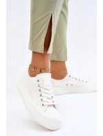 Nízké šněrovací tenisky Big Star LL274968 Bílé