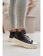 Zateplené Dámské Tenisky Na Platformě Eko Kůže Big Star OO274068 Růžové