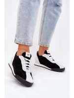 Dámské Kožené Sportovní Boty Laura Messi 2935 Černé