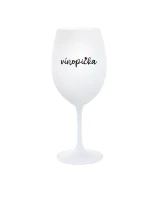 VÍNOPIČKA - bílá  sklenice na víno 350 ml