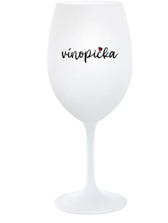 VÍNOPIČKA - bílá sklenice na víno 350 ml