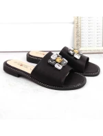 S.Barski W OLI262A žabky se zirkony černé S.Barski W OLI262A žabky se zirkony černé