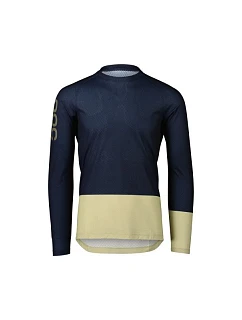 Cyklistické tričko POC MTB Pure LS Jersey, tmavě modro-zelené