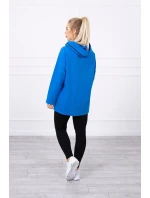 Chrpová tunika s kapucí Oversize na zip Chrpová tunika s kapucí Oversize na zip