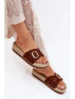 Dámské Pantofle Na Platformě Se Zlatou Přezkou Panthera Selira