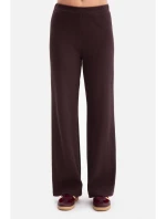 B300 Kalhoty z žebrového úpletu - tmavá čokoláda B300 Kalhoty z žebrového úpletu - tmavá čokoláda