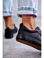 Dámské kožené tenisky Big Star – černé