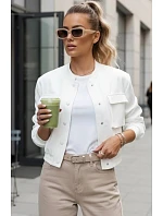 Dámská bunda bomber TY4305 smetanová - FashionStreet Dámská bunda bomber TY4305 smetanová - FashionStreet