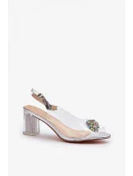 Sandály na podpatku model 195424 Step in style Sandály na podpatku model 195424 Step in style
