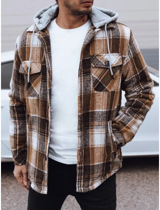 FashionStreet béžová pánská bunda s kapucí TX4960