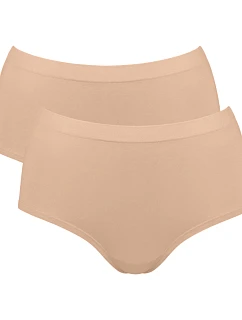 Dámské kalhotky GO Sense Highwaist 2P - BROWN - sv. béžové 1195 - SLOGGI