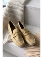 Dámské mokasíny z eko semiše žluté Renelia