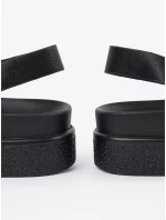 Krásné dámské černé sandály platforma Krásné dámské černé sandály platforma