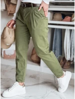 Dámské chinos kalhoty s páskem MODELA khaki FashionStreet UY2572