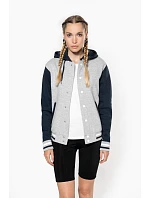 Kariban K 4003 Unisex bunda s kapucí "Teddy" 20.4003 oxford grey/navy/white