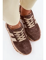 Dámské tenisky z přírodního semiše hnědé Marceline