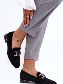 Dámské mokasíny s ozdobou černá Camilena