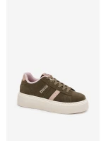 Dámské tenisky na platformě Big Star – zelené