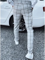 Světle šedé pánské kalhoty FashionStreet UX4405