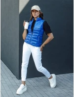 Dámská krátká prošívaná vesta WIANO modrá FashionStreet TY4522 Dámská krátká prošívaná vesta WIANO modrá FashionStreet TY4522