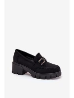 Eko Semišové Polobotky Dámské S Dekorací 39921 Černé Vinceza