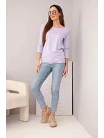 Dámská halenka s výstřihem do lodičky světle fialová