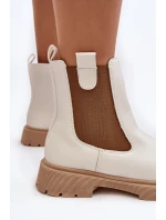 Dámské kozačky na zip Bílé Ramhel