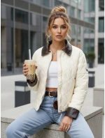 Dámská prošívaná bunda v barvě ecru FashionStreet TY5621