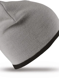 Result Headwear RC 046X Oboustranná pletená čepice 28.046X grey/black