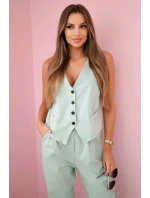 Set vesta + kalhoty tmavá máta Set vesta + kalhoty tmavá máta