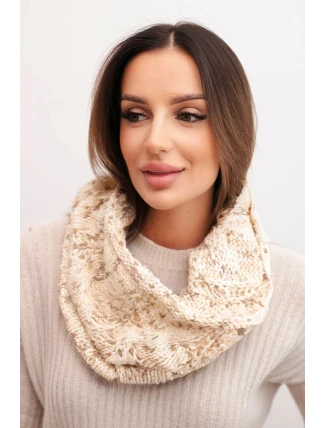 Dámský pletený měkký zimní komín KN25 béžový