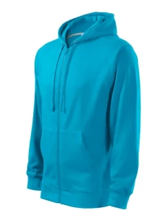 Trendy Zipper mikina pánská tyrkysová