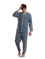 Pánské rozepínací pyžamo Gucio dł/r M-2XL Pánské rozepínací pyžamo Gucio dł/r M-2XL