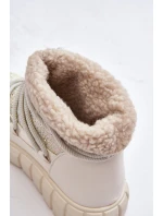 Ocieplené sněžné boty s džetami GOE MM2N4081 bežové