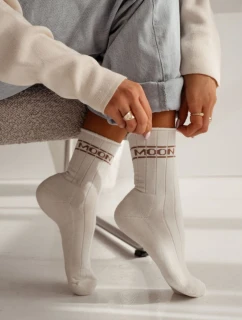 Dámské ponožky Pólfrotte UNIQUE Bezškrtové MOON Ecru