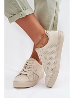 Dámské síťované tenisky Big Star TT274292 Béžové