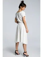 B067 Rozšířené šaty - ecru
