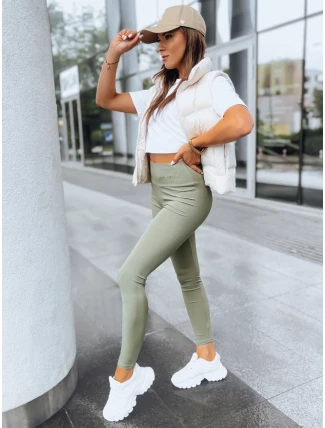 Dámské žebrované legíny JUST green FashionStreet UY1588