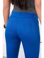 Barevné chrpové džínové kalhoty