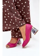 Kožené lodičky se zdobeným podpatkem Fuchsie Lewski Shoes 2608/K