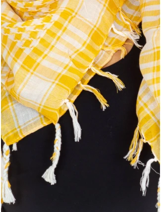 Dámský šátek AT CH ARAFAT.37 bílá a žlutá Dámský šátek AT CH ARAFAT.37 bílá a žlutá