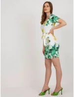 Šaty LK SK 508641 3.05P bílá zelená
