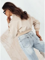 Dámská kožená bunda PRIDA béžová FashionStreet TY4265 Dámská kožená bunda PRIDA béžová FashionStreet TY4265