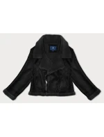 Černý krátký dámský kožich Ann Gissy (AG9-9006)