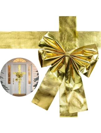 Dveřní šňůra 33x42 cm zlatá stuha